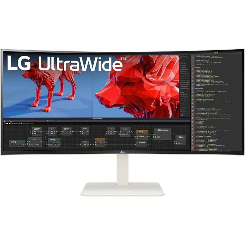 LG Ultrawide 38wr85qc-w 37,5" / Wqhd+ / Multimédia / Branco Monitor Profissional Curvo Ultra Largo…