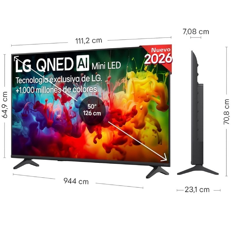 LG QNED Evo AI QNED72 Mini TV LED 50QNED72B6B 50" / Ultra HD 4K / Smart TV / Wifi