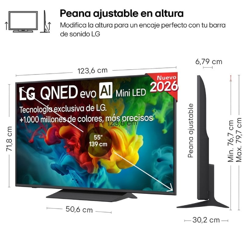 TV LG QNED 55QNED83B6A 55" / Ultra HD 4K / Smart TV / Wifi