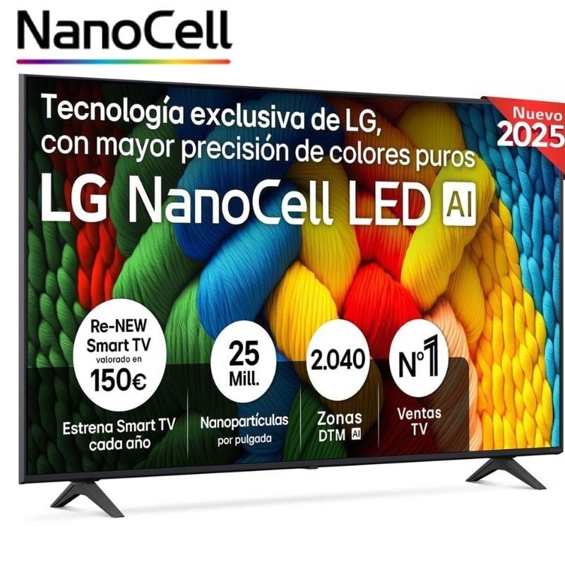 LG Nanocell 65NANO80A6B TV 65" / Ultra HD 4K / Smart TV / Wifi