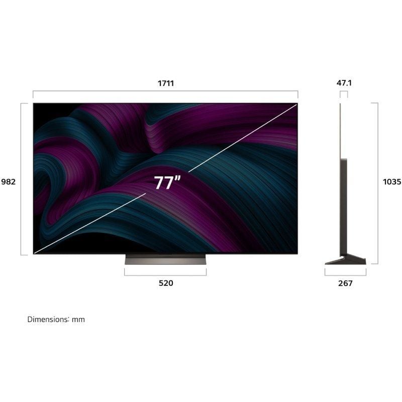 LG OLED TV Evo AI C5 OLED77C56LB 77" / Ultra HD 4K / Smart TV / Wifi