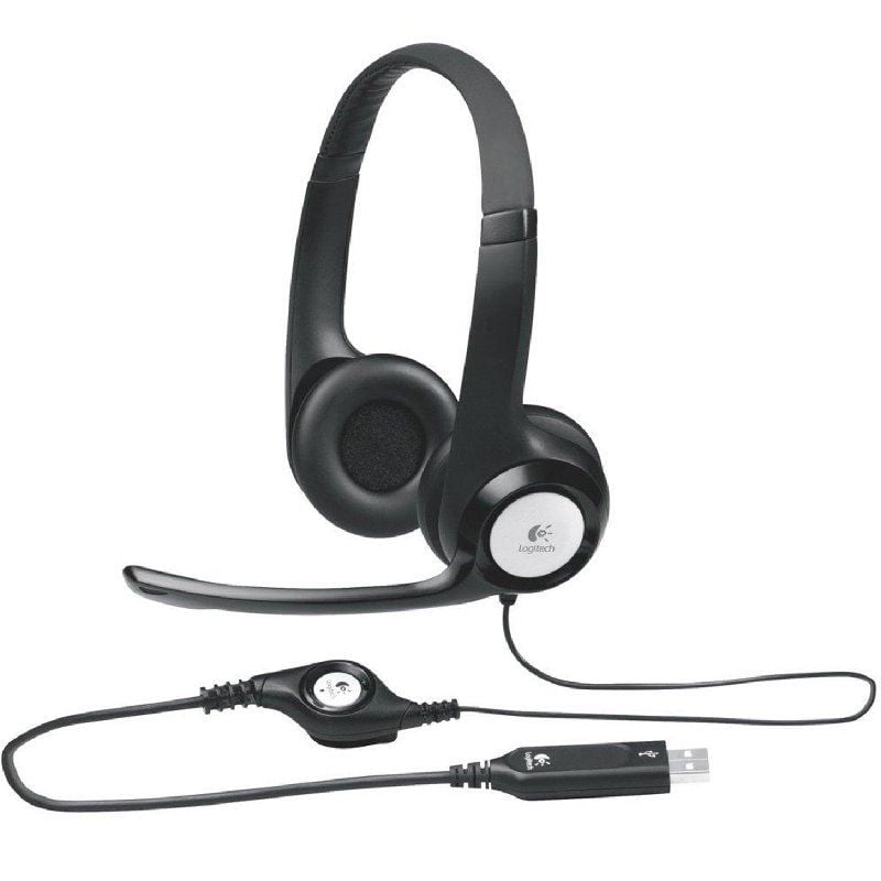 Logitech H390 Auscultadores / Auricular com Microfone / USB / Preto