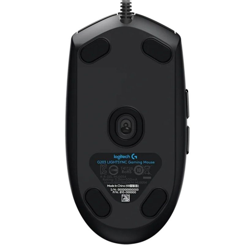 Logitech G203 Lightsync Gaming Mouse / Até 8000 DPI / Preto
