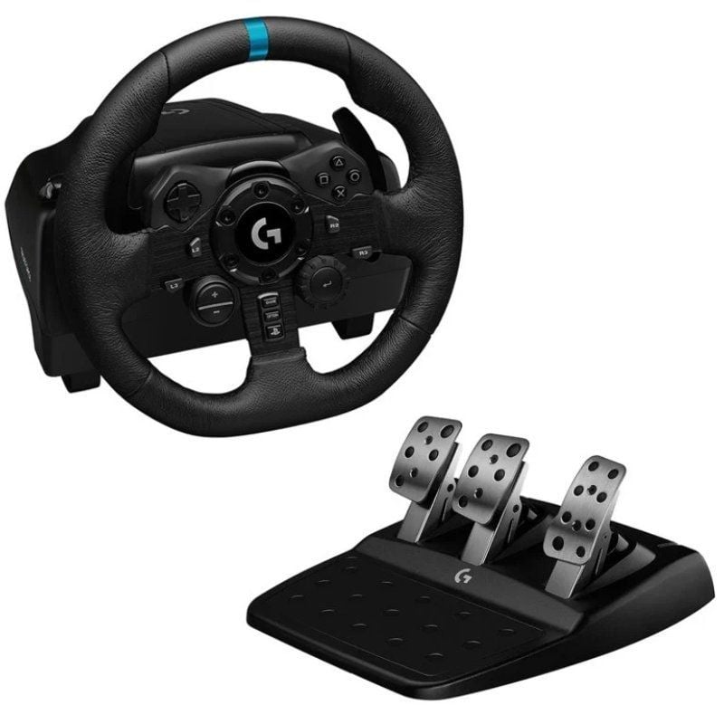 Logitech G923 Trueforce Steering Wheel com Pedais para Playstation PS5 / PC