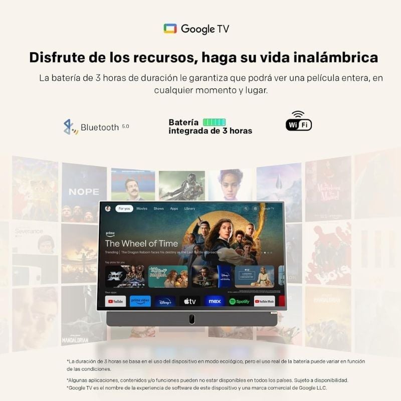 Televisor Portátil Metz 24MPE7000Z de 24" / Full HD / Smart TV / Wi-fi