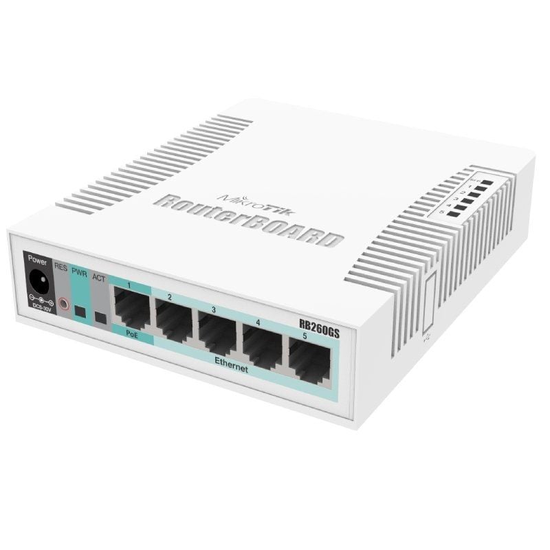 Switch Mikrotik Css106-5g-1s 6 Portas / RJ45 10 / 100 / 1000 / SFP / Poe