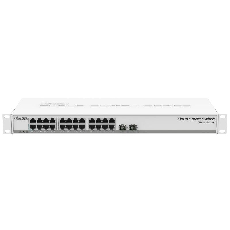 Switch Mikrotik Css326-24g-2s+rm 26 Portas / RJ45 10 / 100 / 1000 / SFP / Poe IN