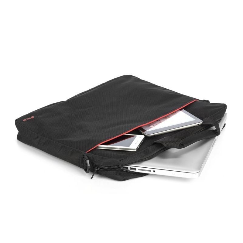 Mala para Portátil Monray Enterprise para Computadores Portáteis Até 15,6" / Preto / Vermelho