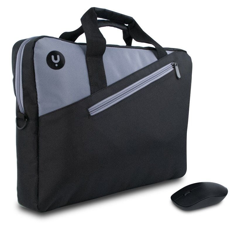 Mala de Transporte + Rato sem Fios Monray Master Kit para Computadores Portáteis Até 15,6" / Preto