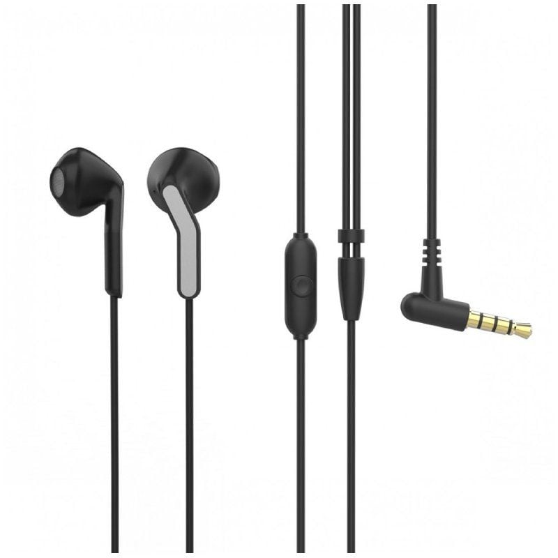 Muvit For Change Auscultadores Intra-auriculares MCHPH0001 / com Microfone / Jack 3.5 / Preto