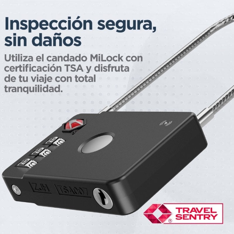Cadeado Localizador Inteligente Muvit For Change Mili Milock Duo MCLOK0001 / Combinação de 3 Dígitos