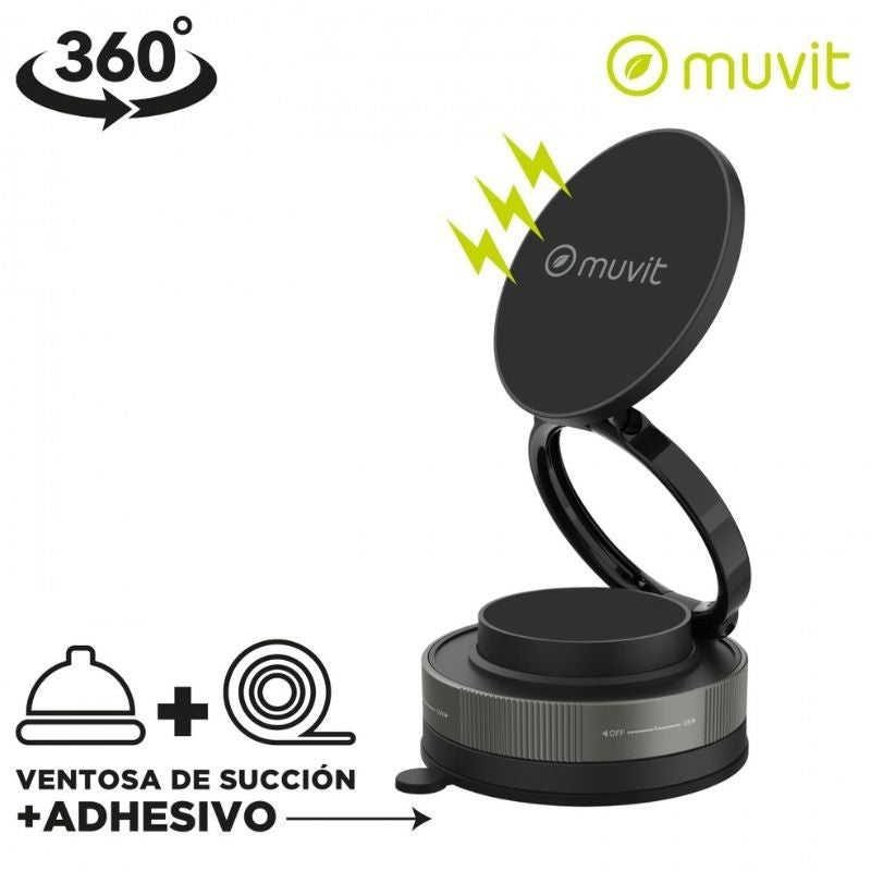 Suporte para Smartphone para Automóvel Muvit For Change MCCHL0035 / Preto