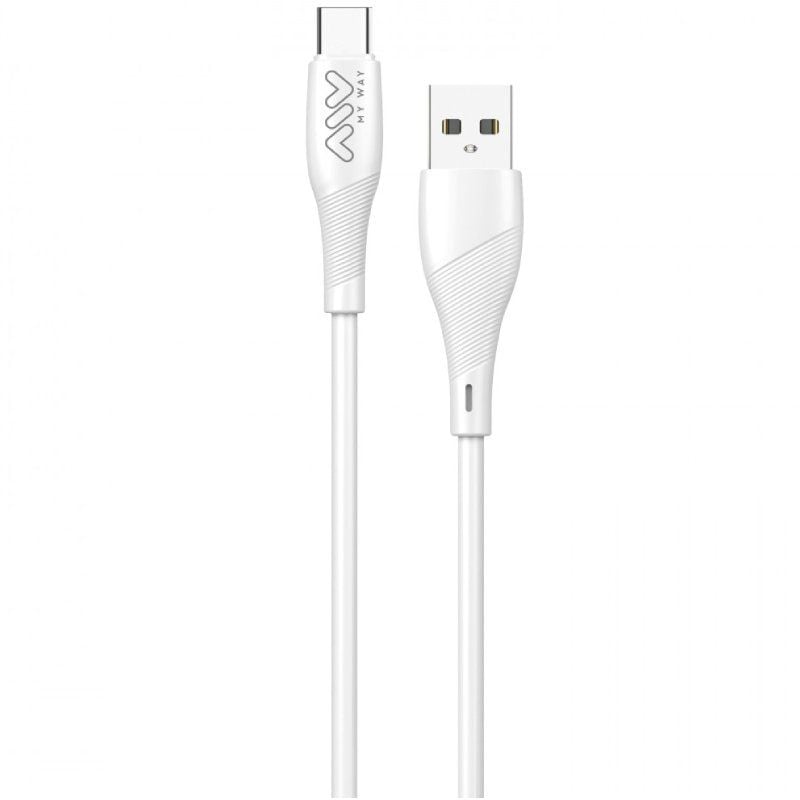 Cabo USB 2.0 Tipo C Myway MWUSC0019 / Macho USB - Macho USB Tipo C / 1m / Branco