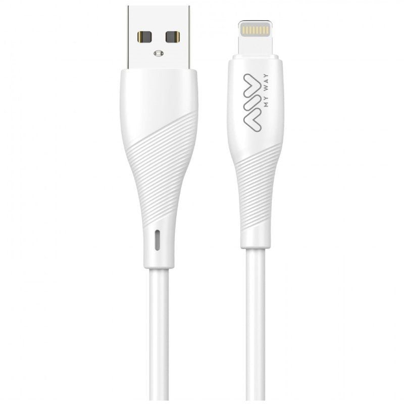 Cabo Myway USB 2.0 Lightning MWUSC0021 / Macho USB - Macho Lightning / 1m / Branco