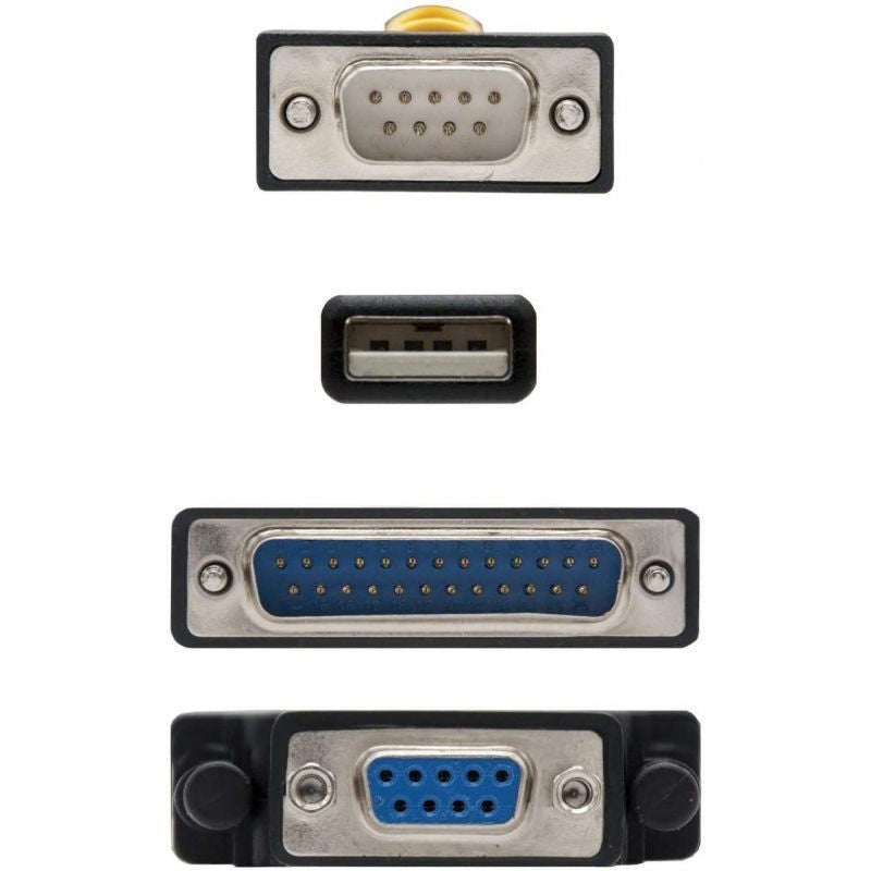 Nanocable 10.03.0002 / Cabo Conversor USB Macho - DB9 Macho / DB25 Macho para Impressora