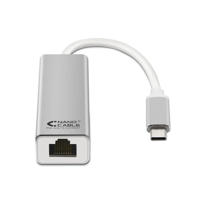 Adaptador USB Tipo C - RJ45 Nanocable 10.03.0402 / 1000mbps