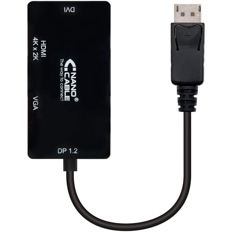 Nanocable 10.16.3301-bk / Cabo Conversor Displayport Macho - VGA Fêmea / DVI Fêmea / HDMI Fêmea