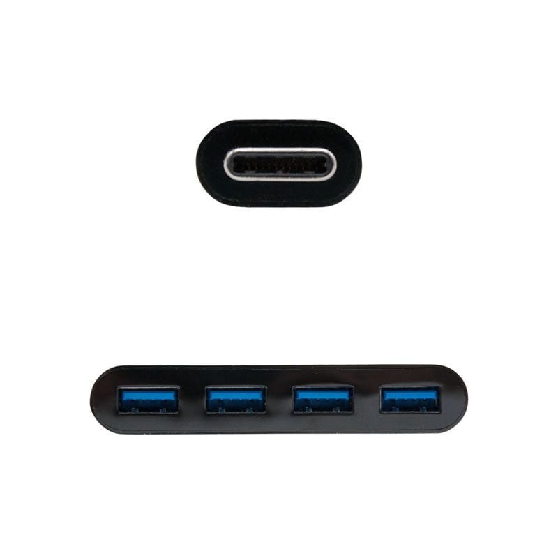 Concentrador USB Tipo C Nanocable 10.16.4401-bk / 4xusb