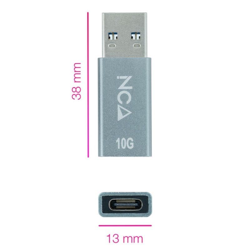 Adaptador USB 3.1 Nanocable 10.02.0013 / USB Macho - USB Tipo C Fêmea