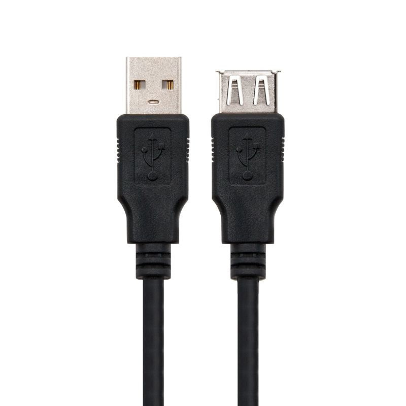 Cabo de Extensão USB Nanocable 10.01.0204-bk / USB Macho - USB Fêmea / 3m / Preto