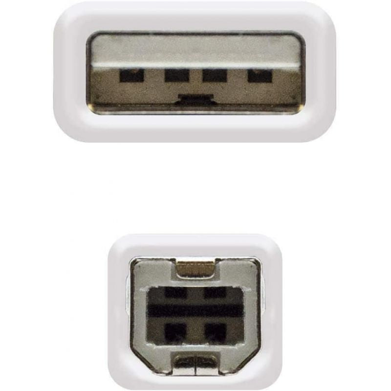 Cabo de Extensão USB 2.0 Nanocable 10.01.0204 / USB Macho - USB Fêmea / 3m / Bege