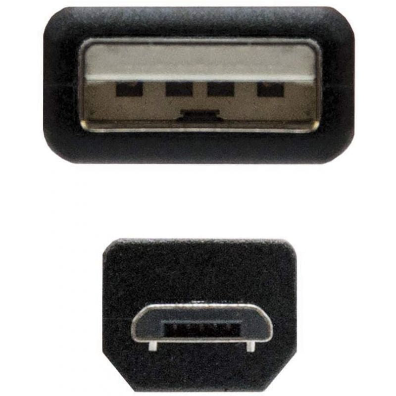 Cabo USB 2.0 Nanocable 10.01.0503 / USB Macho - Microusb Macho / 3m / Preto