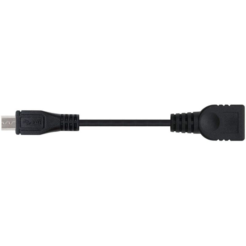 Cabo USB 2.0 Nanocable 10.01.3500 / Microusb Macho - USB Fêmea / 15cm / Preto