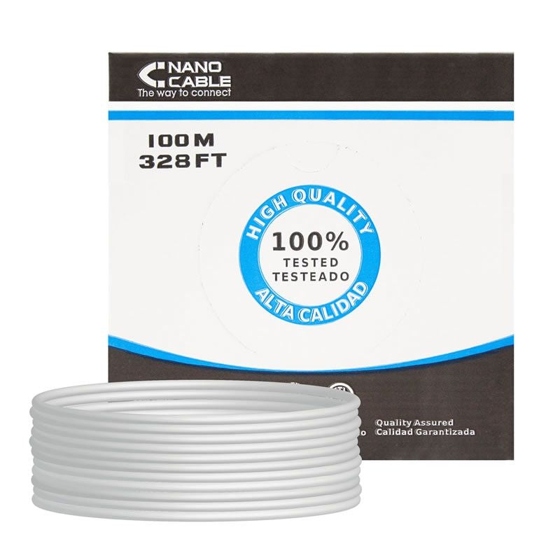 Nanocable 10.20.0302 Bobine de Cabo UTP RJ45 Cat.5e / 100m / Cinzento