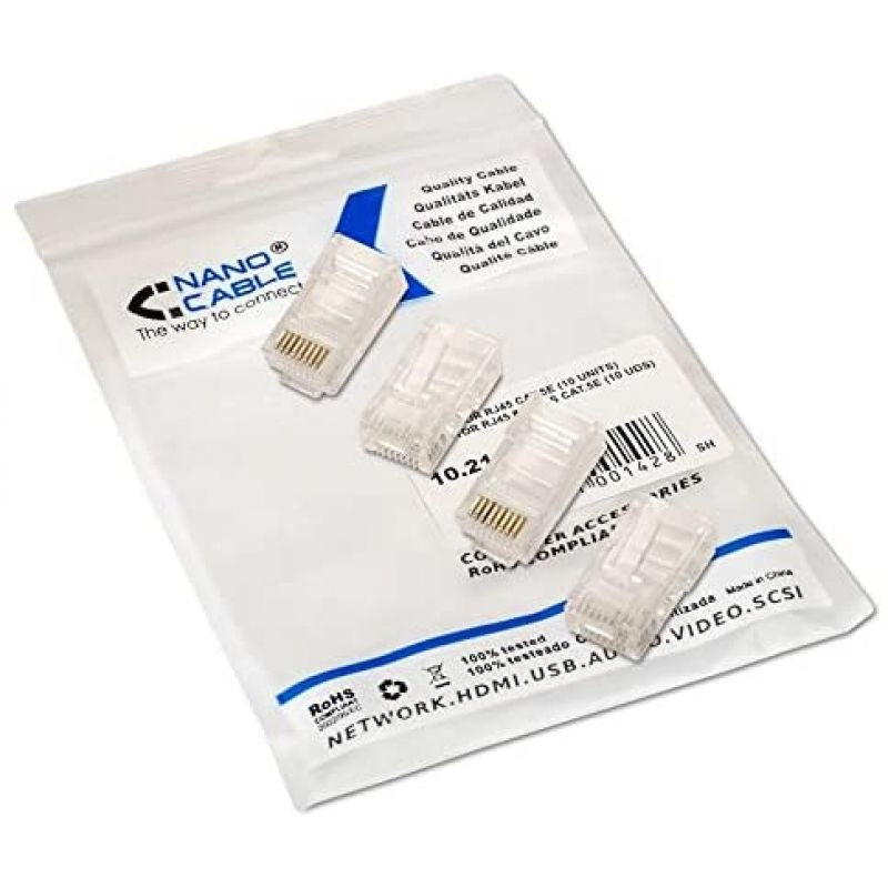 Conector RJ45 Nanocable 10.21.0101 / Cat.5e / 10 Unid.