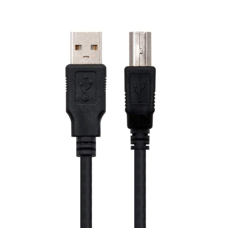 Cabo USB 2.0 para Impressora Nanocable 10.01.0104-bk / USB Tipo B Macho - USB Macho / 3m / Preto