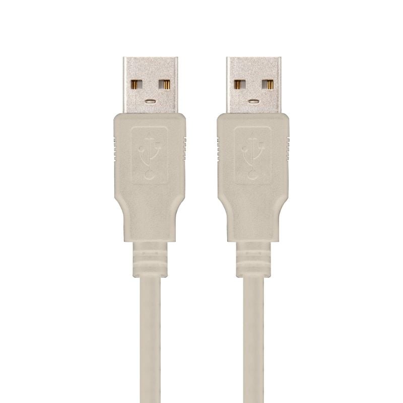 Cabo USB 2.0 Nanocable 10.01.0304 / USB Macho - USB Macho / 3m / Bege