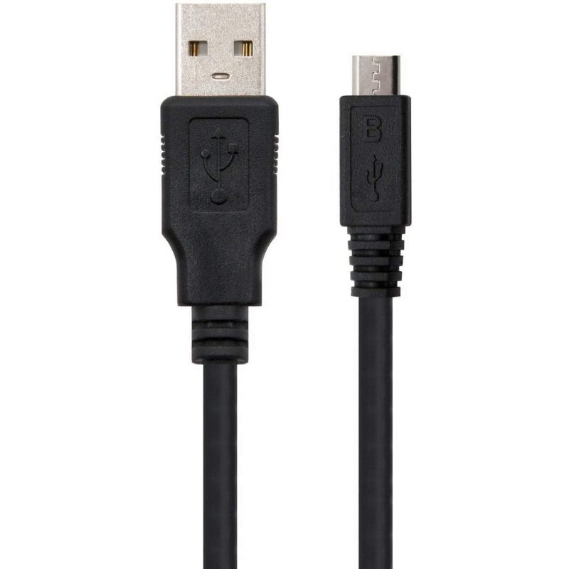 Cabo USB 2.0 Nanocable 10.01.0501 / USB Macho - Microusb Macho / 1,8m / Preto