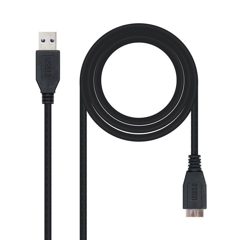 Cabo USB 3.0 Nanocable 10.01.1101-bk / USB Macho - Microusb Macho / 1m / Preto