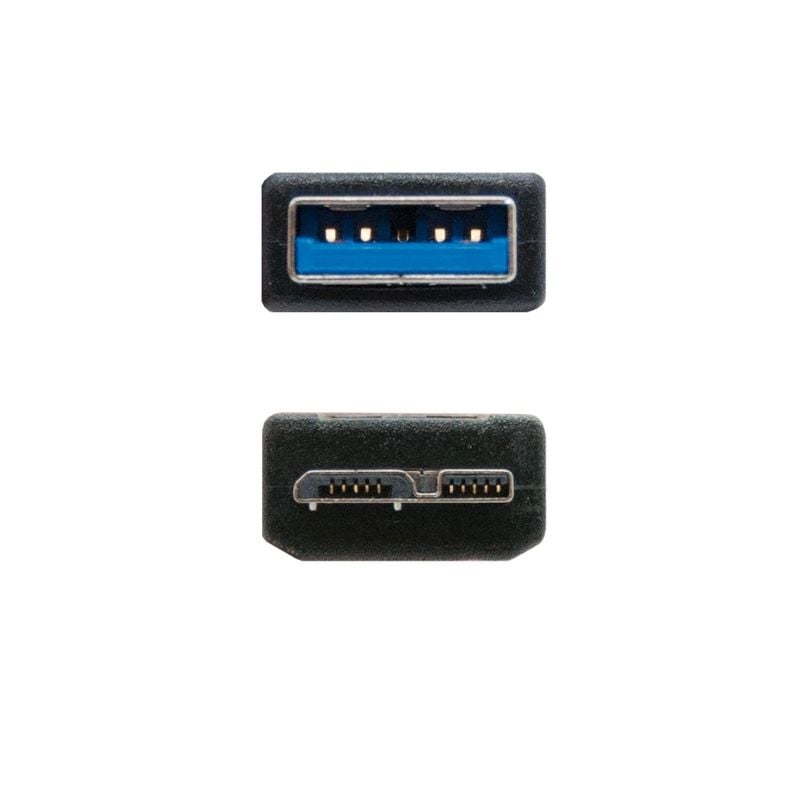 Cabo USB 3.0 Nanocable 10.01.1101-bk / USB Macho - Microusb Macho / 1m / Preto