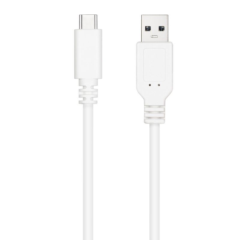 Cabo USB 2.0 Nanocable 10.01.2100-w / USB Tipo C Macho - USB Macho / 50cm / Branco