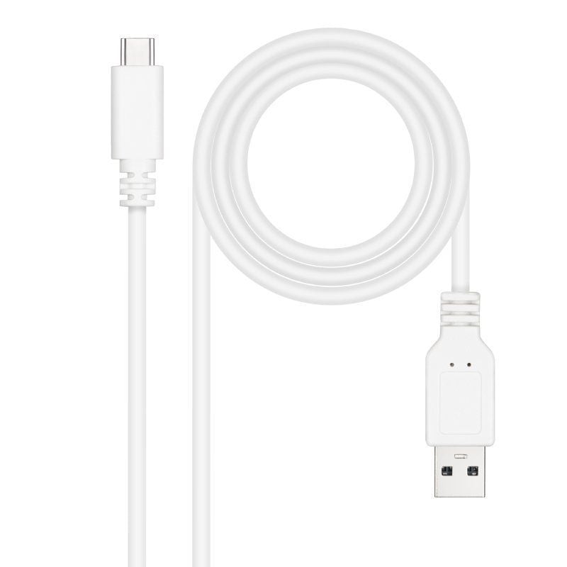 Cabo USB 2.0 Nanocable 10.01.2102-w / USB Tipo C Macho - USB Macho / 2m / Branco