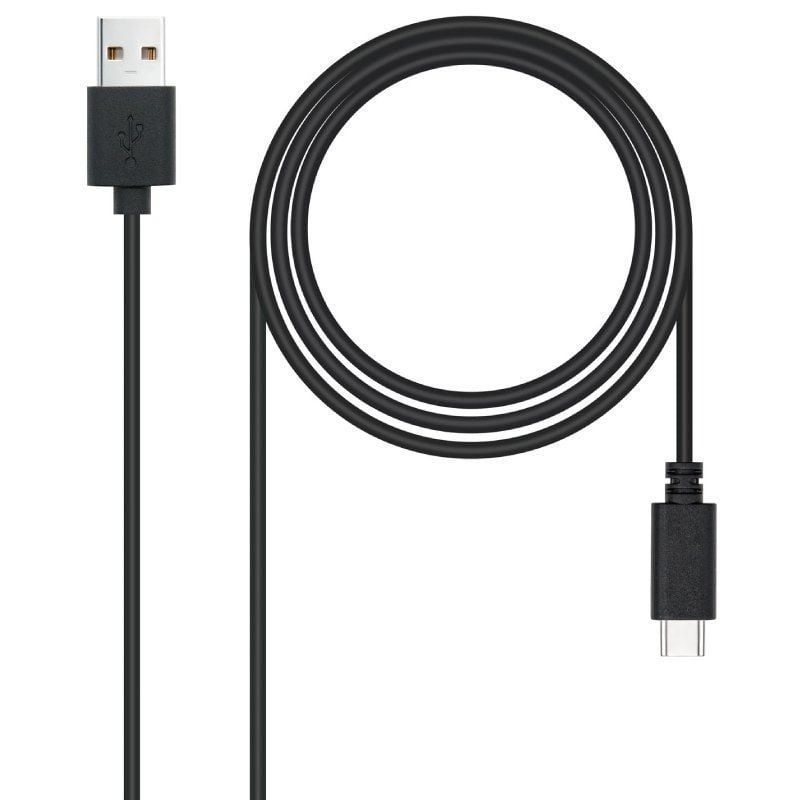 Cabo USB 2.0 Nanocable 10.01.2103 / USB Macho - USB Tipo C Macho / 3m / Preto