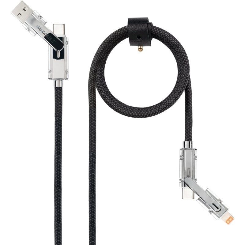 Cabo USB 2.0 Tipo C Nanocable 10.01.2602 / USB Tipo C Macho + USB Macho - USB Tipo C Macho + Lightn…