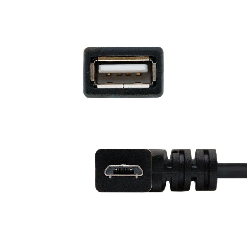 Cabo USB 2.0 Nanocable 10.01.3600 / Microusb Macho - USB Fêmea / 15cm / Preto