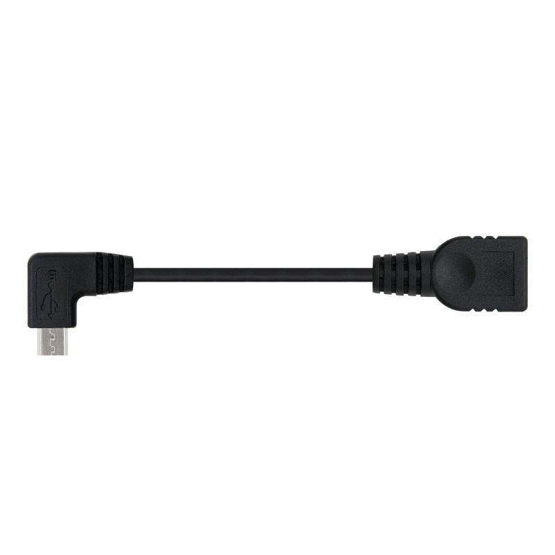 Cabo USB 2.0 Nanocable 10.01.3600 / Microusb Macho - USB Fêmea / 15cm / Preto