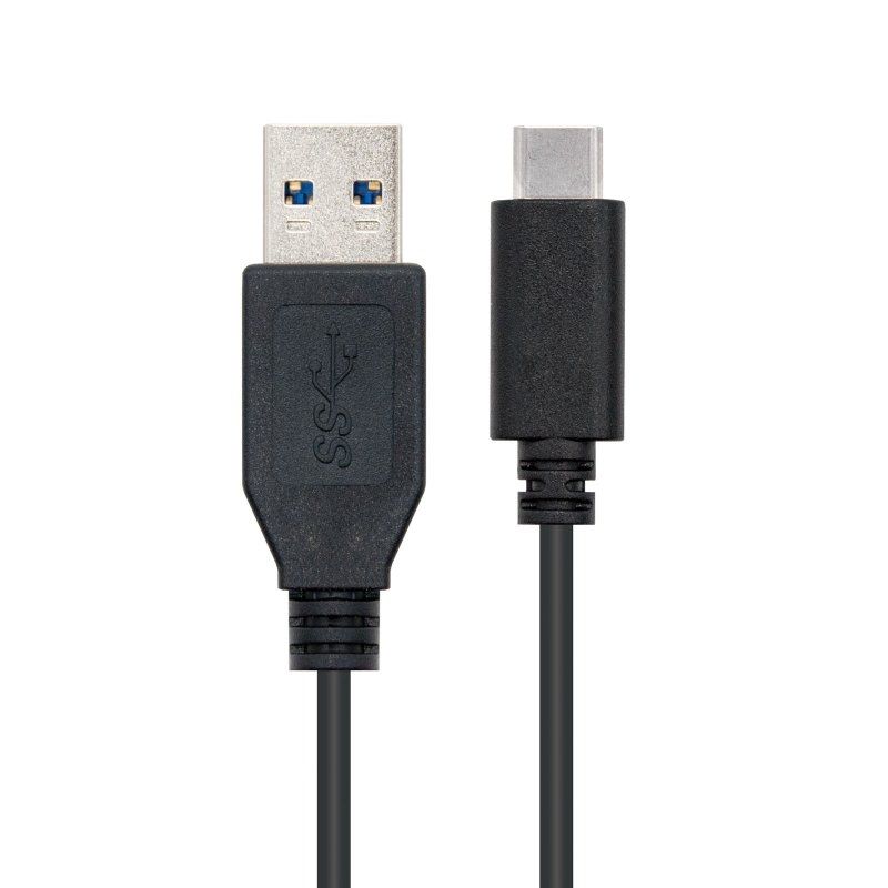 Cabo USB 3.1 Nanocable 10.01.4001 / USB Tipo C Macho - USB Macho / 1m / Preto