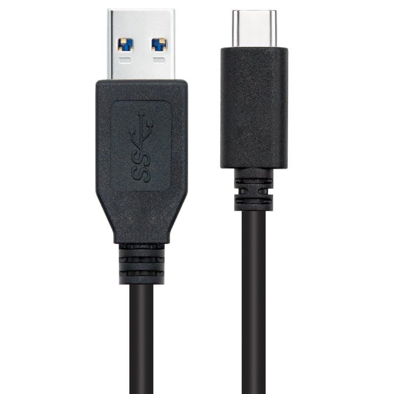 Cabo USB 3.1 Tipo C Nanocable 10.01.4002 / USB Tipo C Macho - USB Macho / 2m / Preto