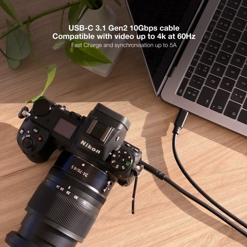 USB 3.1 Type-c Nanocable 10.01.4100 / USB Type-c Macho - USB Type-c Macho / Até 100W / 50cm / Preto