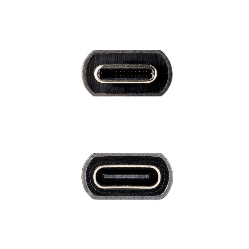 Cabo de Extensão USB 3.2 Nanocable 10.01.4402 / USB Tipo C Macho - USB Tipo C Fêmea / 2m / Preto