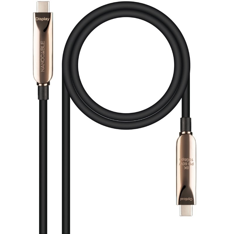Cabo USB 3.2 Tipo C AOC Nanocable 10.01.4605 / USB Tipo C Macho - USB Tipo C Macho / Até 60 W / 10…