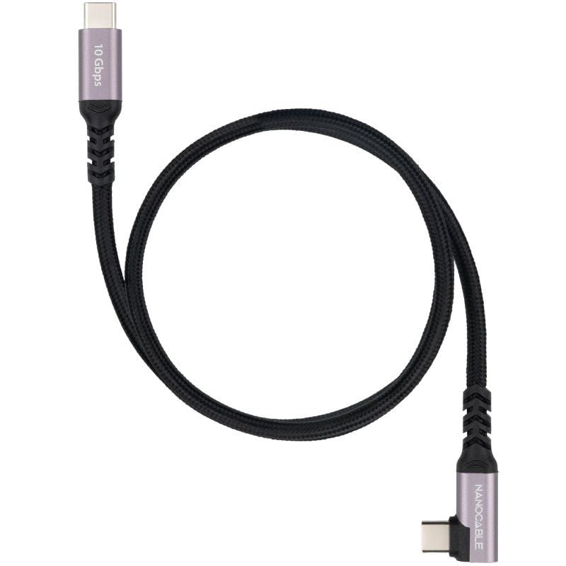 USB 3.2 Type-c Angled Nanocable 10.01.4703 / USB Type-c Macho - USB Type-c Macho / Até 100W / 10gbp…