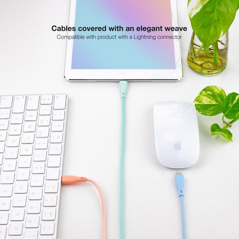 Cabos USB 2.0 Lightning Nanocable 10.10.0401-co1 / USB Macho - Lightning Macho / 1m / 3 Pcs / Rosa,…
