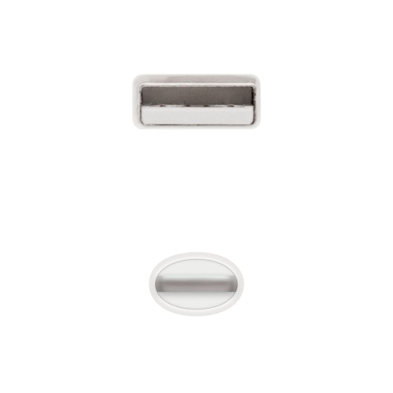 Cabo USB 2.0 Lightning Nanocable 10.10.0402 / USB Macho - Lightning Macho / 2m / Branco