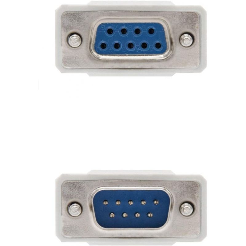 Nanocable Cabo Série RS232 10.14.0203 / DB9 Macho - DB9 Fêmea / 3m / Bege