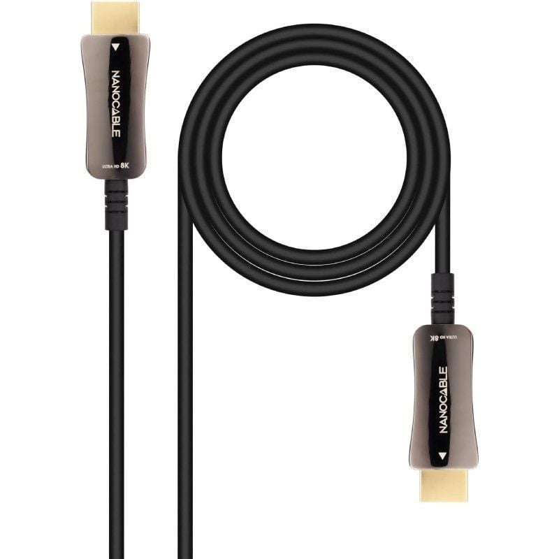 Cabo HDMI 2.1 AOC 8K Nanocable 10.15.2110 / Macho HDMI - Macho HDMI / 10m / Preto